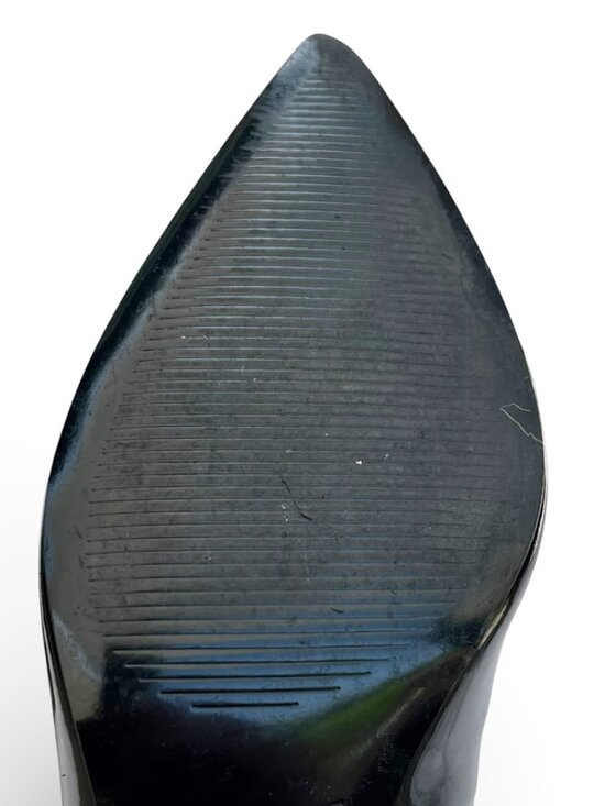 Nine West Black Patent Leather Pumps Pointed Toe Y2K Soft Grunge Polished 8.5 - Picture 8 of 12